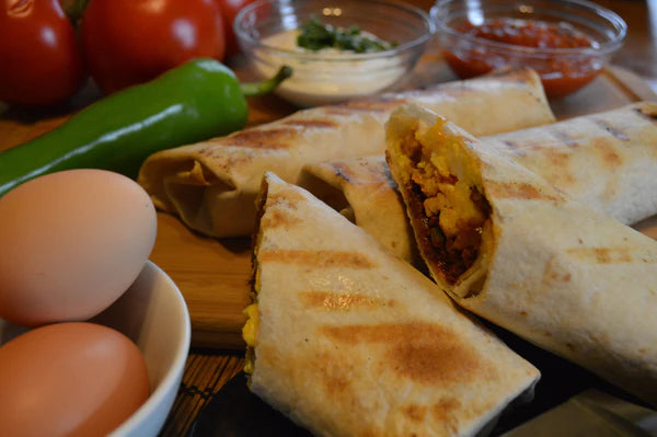 Grilled Chorizo Breakfast Burrito