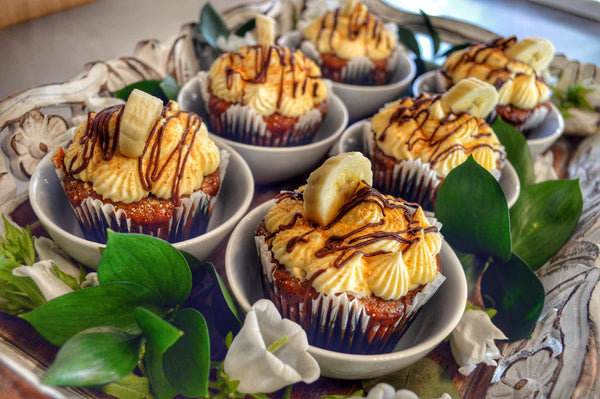 Grilled Banana Cream Pie Cupcakes