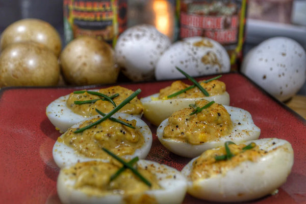 Smoked Honey Dijon Deviled Eggs